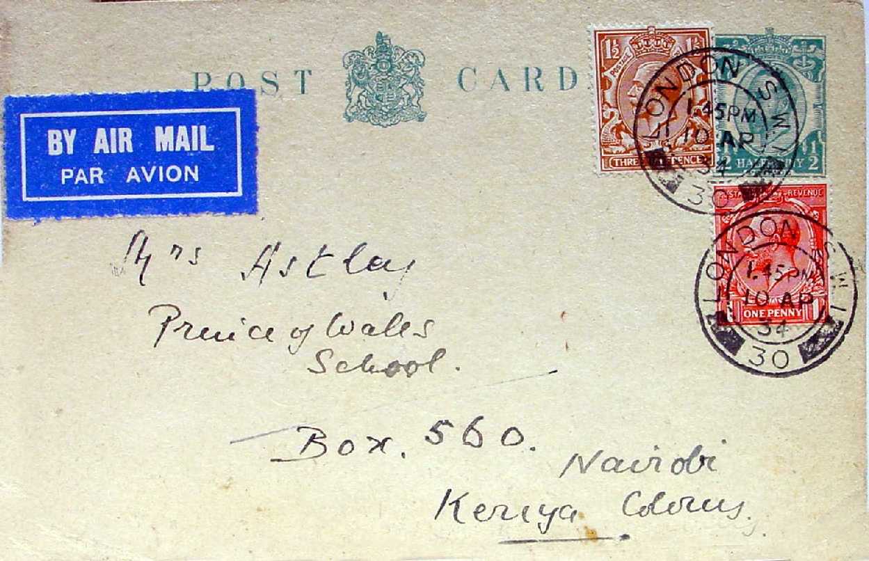 Postage On Postcard